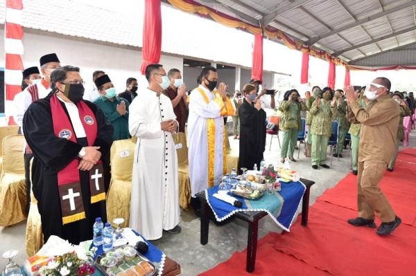 Ingin Bencana Sinabung dan Covid-19 Berakhir Gubernur Sumut, Kapolda dan Pangdam I/BB Berdoa Bersama Lintas Agama